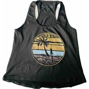 Santa Teresa Beach Black Pura Vida Tank Top Small Surfer